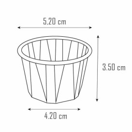 Miski Papierowe Karbowane 60ml (250 Sztuk)