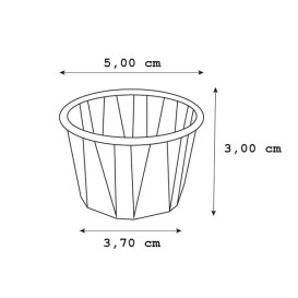 Pleated Paper Souffle Cup 37ml (5000 Units)