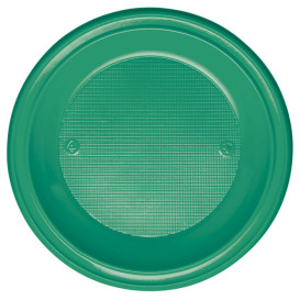 Talerz Plastikowe PS Głębokie Zielone Ø220mm (30 Sztuk)