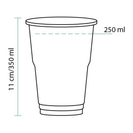 Kubki Plastikowe PET Szkło Przezroczyste 350 ml (1.150 Sztuk)