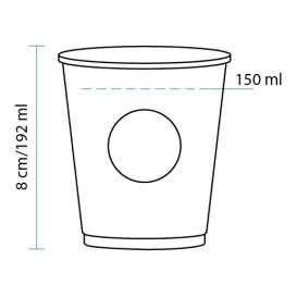 Kubki Kartonowe Cupmatic 6Oz/192ml Ø7,0cm (100 Sztuk)