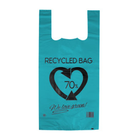 Plastikowa torba na koszulki 70% z Recyklingu Niebieski 42x53cm 50µm (50 Sztuk)