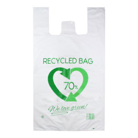 Plastikowa torba na koszulki 70% z Recyklingu 80x90cm 50µm (300 Sztuk)