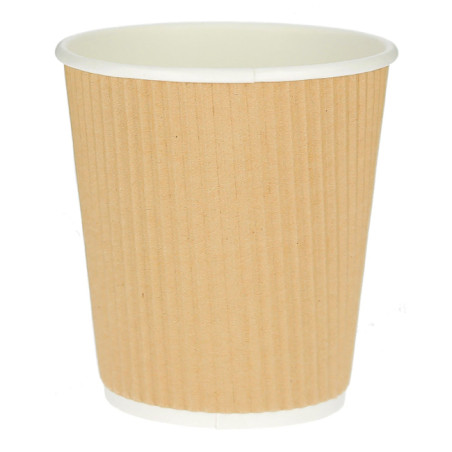 Kubki Papierowe 8 Oz/250ml "Kędzierzawe Kraft" Brązowe Ø8cm (25 Sztuk)