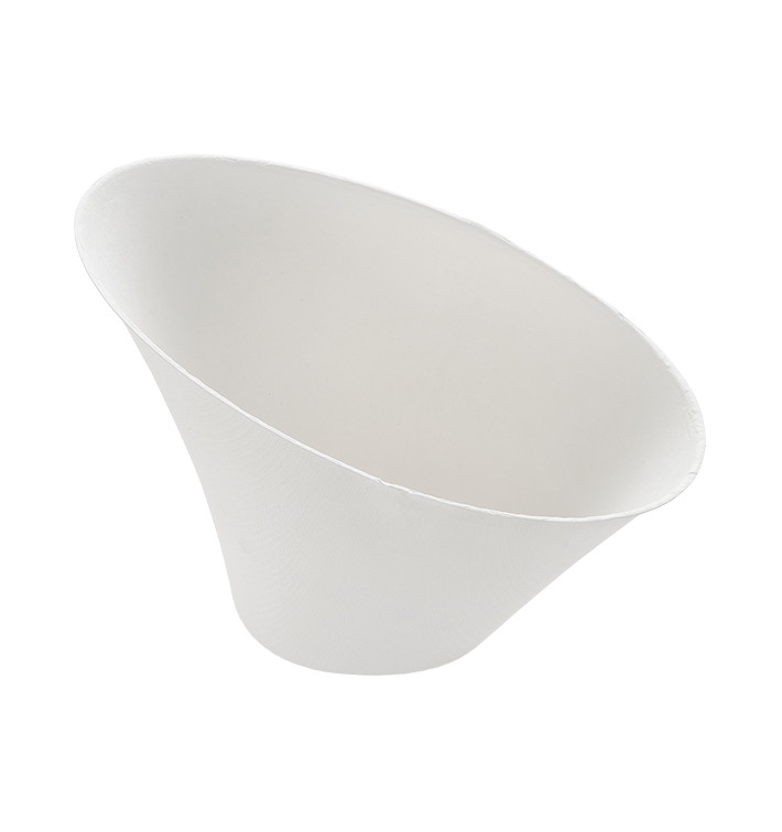 Sugarcane Mini Bowl Oval Shape White 300ml (500 Units)