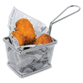 Mini Frytkownice Snackholder Stal 10x9x6cm (6 Sztuk)