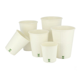 Kubek Papierowy Bez Plastiku 12 Oz/360ml Białe Ø8cm (50 Sztuk)