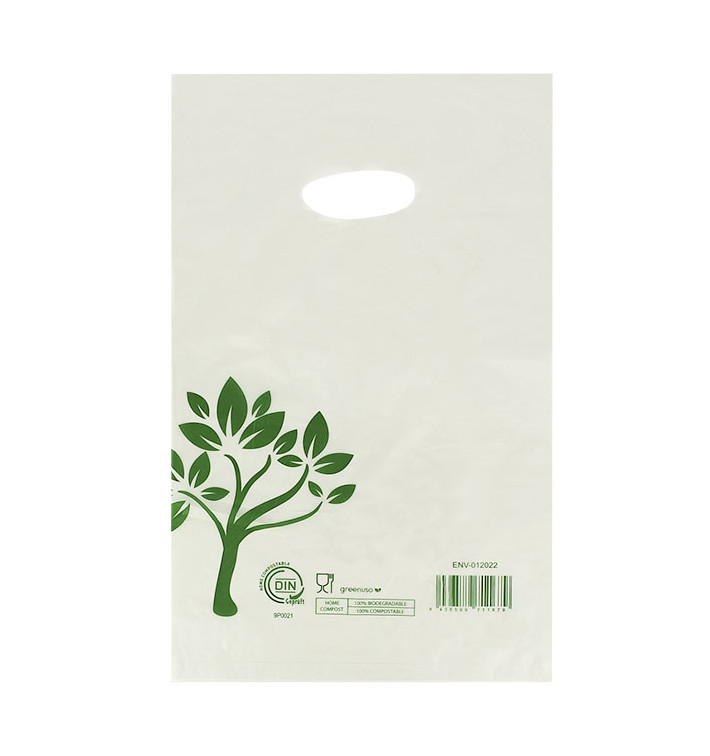 Worki z Wyciętym Uchwytem Home Compost “Be Eco!” 20x33cm (3.000 Sztuk)