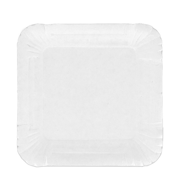Tacki Papierowe Kwadrat Białe 13x13 cm (100 Sztuk)