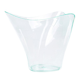 Tasting Plastic Bowl PS Triangle shape Water Green 100ml (576 Units)