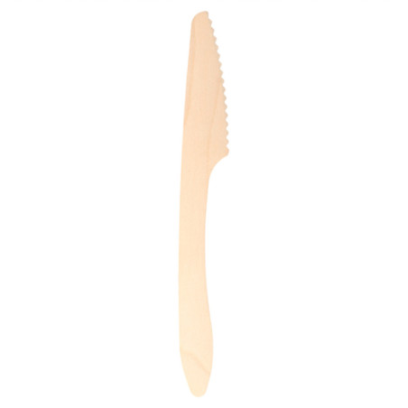 Nóż Drewniany Naturalny 19,3cm (100 Sztuk)