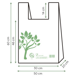 Reklamówki Zrywki Home Compost “Be Eco!” 50x60cm (500 Sztuk)