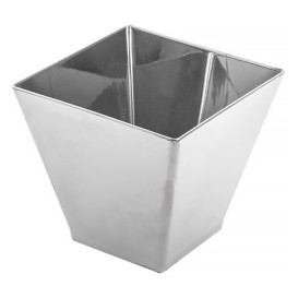 Tasting Plastic Bowl PS Silver Large Size 7x7x5,5cm (50 Units)