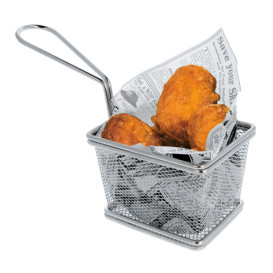 Mini Frytkownice Snackholder Stal 10x9x6cm (6 Sztuk)