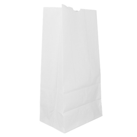 Torba Papierowa Eko Biała bez Uchwytów 60g/m² 18+11x34cm (500 Sztuk)