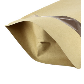 Paper Bag without Handle Kraft and Window 12+6x23,5cm (250 Sztuk)