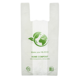 Reklamówki Plastikowe Zrywki Bio Home Compost 40x50cm (100 Sztuk)