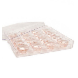 Plastic Tray PS + 16 Bowl Kit with Lid Hexagon Shape Clear (1 Unit)