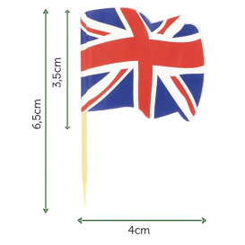 Wykałaczki z Flagami "UK" 65mm (14.400 Sztuk)