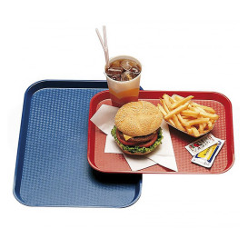 Tacki Plastikowe Fast Food Czerwerne 27,5x35,5cm (24 Sztuk)