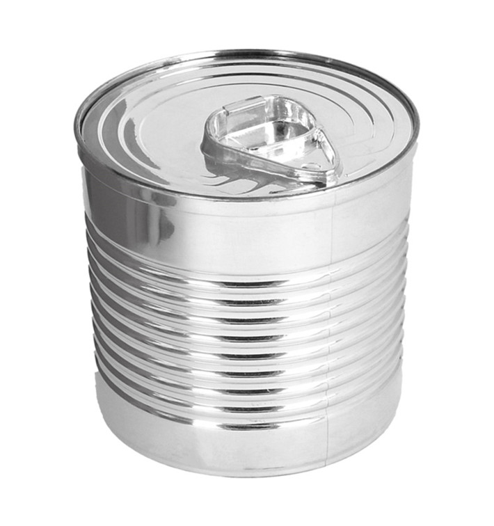 Tasting Plastic Tin Can PS Silver 110ml Ø6,1x6cm (25 Units) 