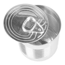 Tasting Plastic Tin Can PS Silver 110ml Ø6,1x6cm (25 Units) 