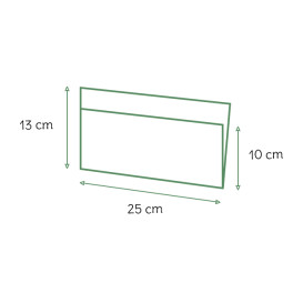 Miski Tłuszczoodporny Otwarte 25x13/10cm Naturalne (100 Sztuk)