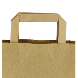 Torby Papierowe Kraft z Płaską Rączką 80g/m² 26+14x29cm (250 Sztuk)