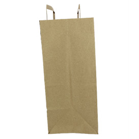 Torby Papierowe Kraft z Płaską Rączką 80g/m² 32+16x35cm (250 Sztuk)