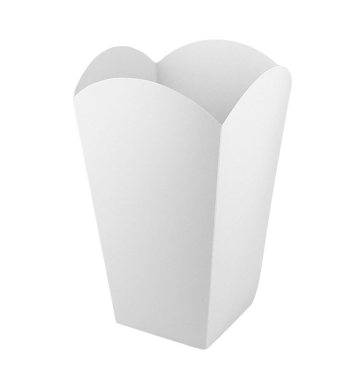 Pudełka na Popcorn Średnie Białe 90 gr 7,8x10,5x18cm (25 Sztuk)