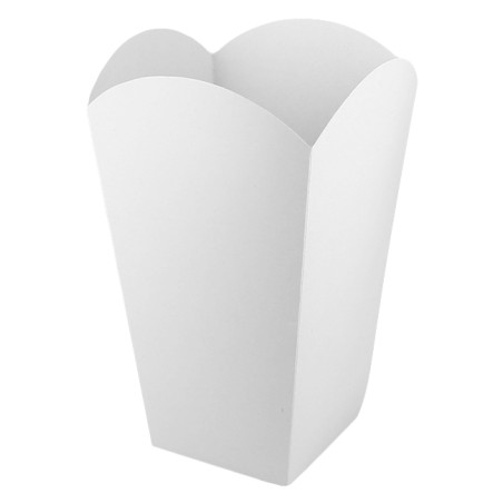 Pudełko na Popcorn Średnie Biały 90gr 7,8x10,5x18cm (25 Sztuk)
