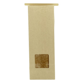 Paper Bag without Handle Kraft and Window 9+6x26cm (1000 Uds)