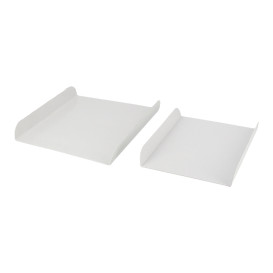 Tacki Papierowe Białe na Gofry 13,5x10cm (100 Sztuk)