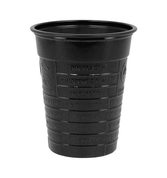 Kubki Plastikowe PS Czarni 200ml Ø7cm (1.500 Sztuk)