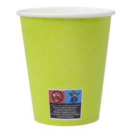 Kubek Papierowy Bez Plastiku 9 Oz/250ml "Colors" Zielony Ø8cm (20 Sztuk)