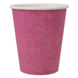 Kubek Papierowy Bez Plastiku 9 Oz/250ml "Colors" Różowy Ø8,0cm (300 Sztuk)