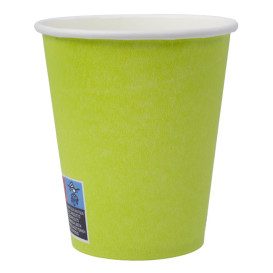 Kubek Papierowy Bez Plastiku 9 Oz/250ml "Colors" Zielony Ø8,0cm (300 Sztuk)