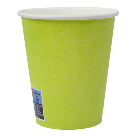 Kubek Papierowy Zielony 9Oz/290ml Ø8,0cm (20 Sztuk)