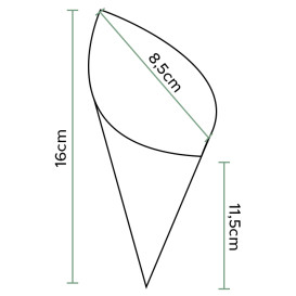 Rożek Papierowy Tłuszczoodporny Times 160mm 40g (2.000 Sztuk)