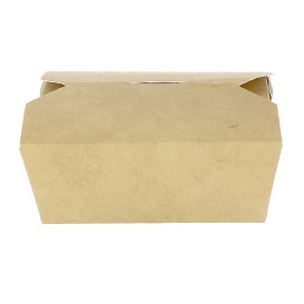 Paper Take-out Container with Window Kraft 10,7x8,65x4,5cm (400 Units)