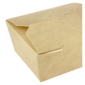 Paper Take-out Container with Window Kraft 10,7x8,65x4,5cm (45 Sztuk)