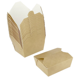 Paper Take-out Container with Window Kraft 10,7x8,65x4,5cm (360 Units)