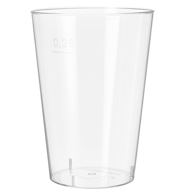 Kubki Plastikowe Przezroczyste 250 ml (50 Sztuk)