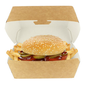 Pudełka Kraft na Hamburger Mega 16,5x18x9cm (200 Sztuk)