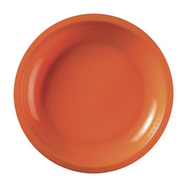 Talerz Plastikowe Płaski Orange Round PP Ø185mm (600 Sztuk)