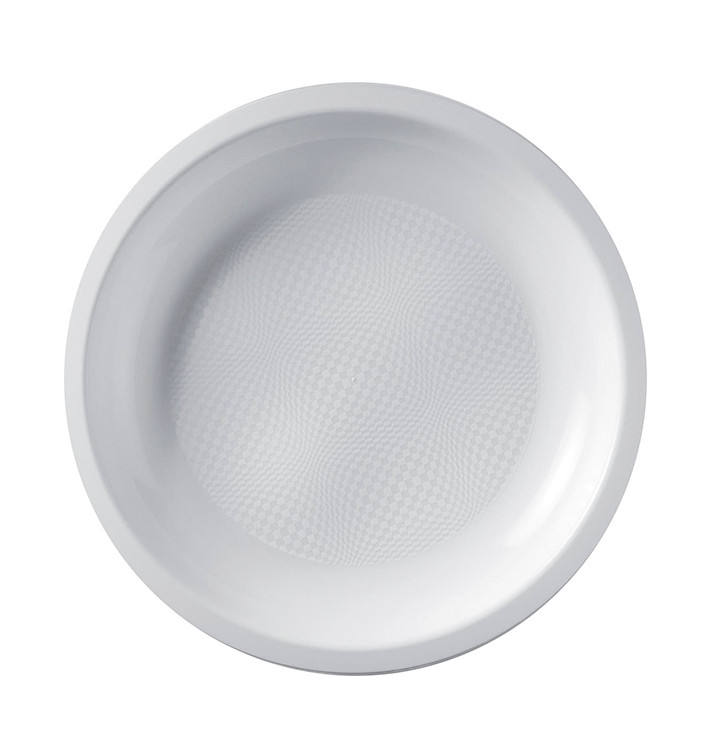 Talerz Plastikowe Płaski Białe Round PP Ø220mm (600 Sztuk)