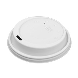 Pokrywka Plastikowe PS "Cappuccino" Białe Ø9,4cm (1000 Sztuk)