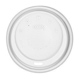 Pokrywka Plastikowe PS "Cappuccino" Białe Ø9,4cm (100 Sztuk)