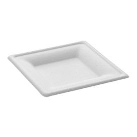 Talerz Kwadratowi Trzciny Cukrowej Białe 150x150mm (1000 Sztuk)