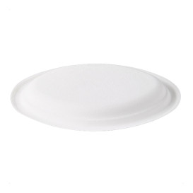 Tacki Trzciny Cukrowej Bagasse Białe 25,4x17,5 cm (500 Sztuk)